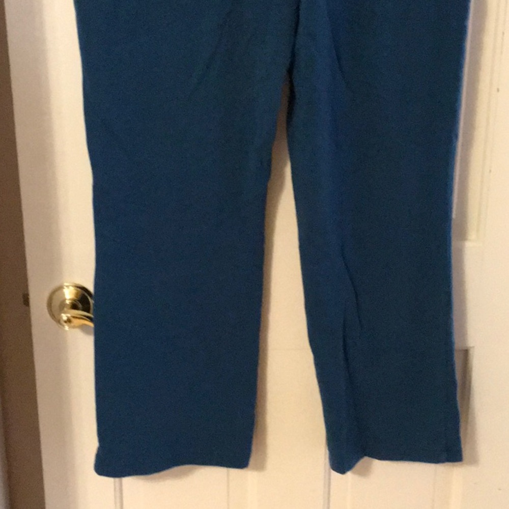 EUC,JONES NY WOMAN SZ 1X, TEAL COTTON,LONG SLEEVE/STRAIGHT LEG PULL ON PANT. - Picture 9 of 9